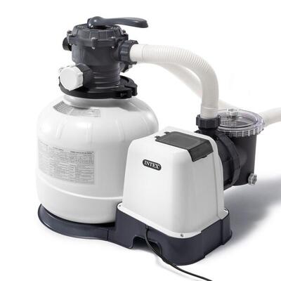 Schwimmen Sandfilter 10500 L/h - Krystal Clear weiß