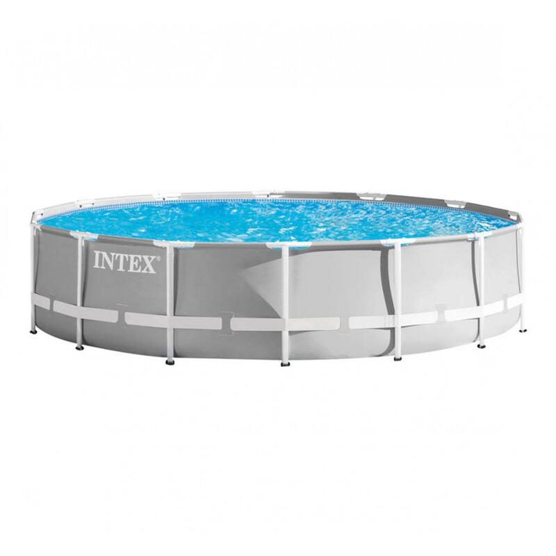 Intex 26720NP - Piscina Prisma Frame, Pompa Filtro, Scaletta e Teli, 427x107 cm