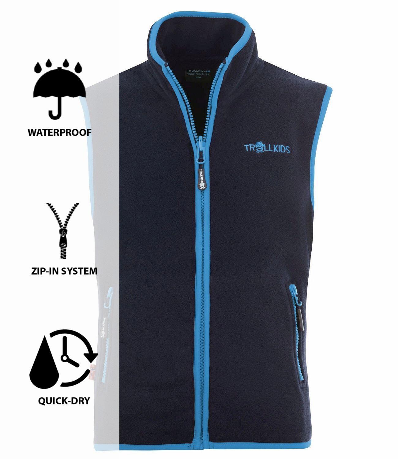 Gilet polaire Arendal pour enfants bleu marine / bleu clair 3/3