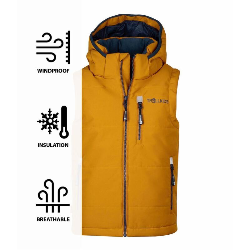 Gilet pour enfants Narvik XT jaune or/bleu