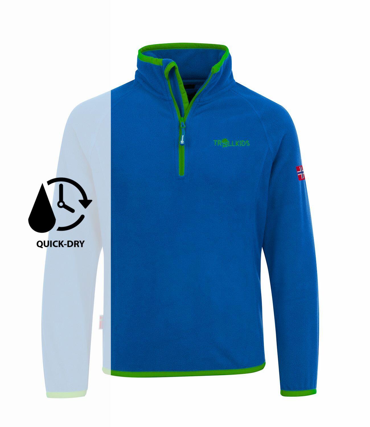 Pull en polaire pour enfants Nordland Isolant Séchage rapide Vert 3/3