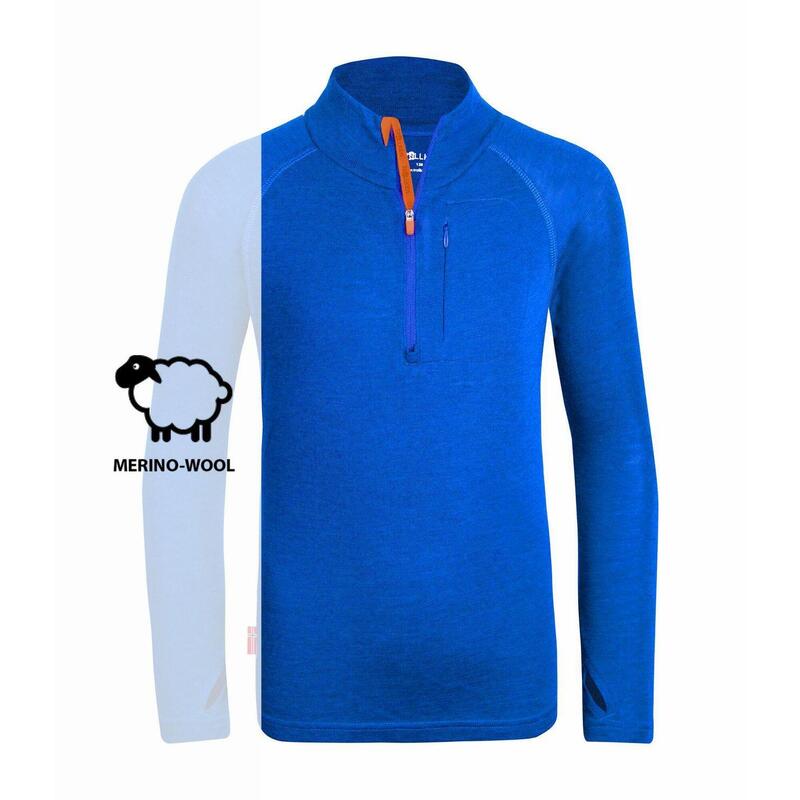 Kinder Pullover Lofoten Azurblau/Orange