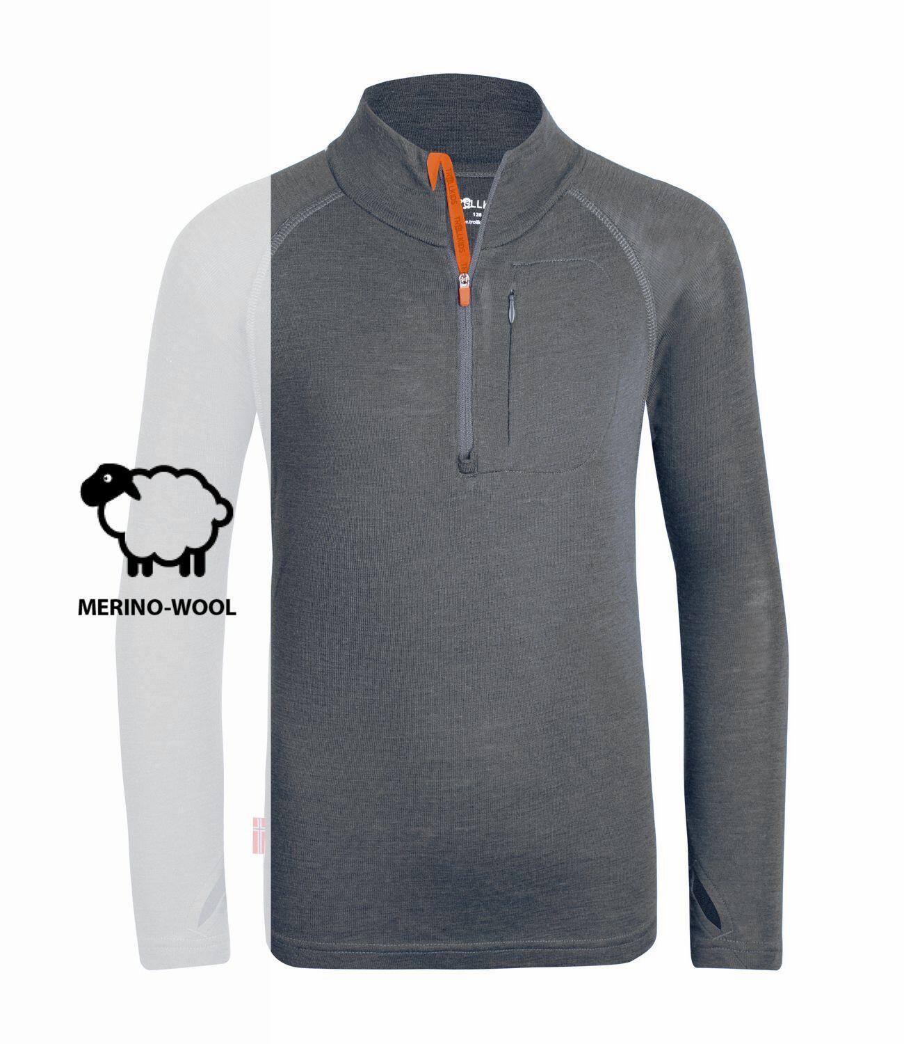 Pull pour enfants Lofoten Anthracite/Orange 3/3