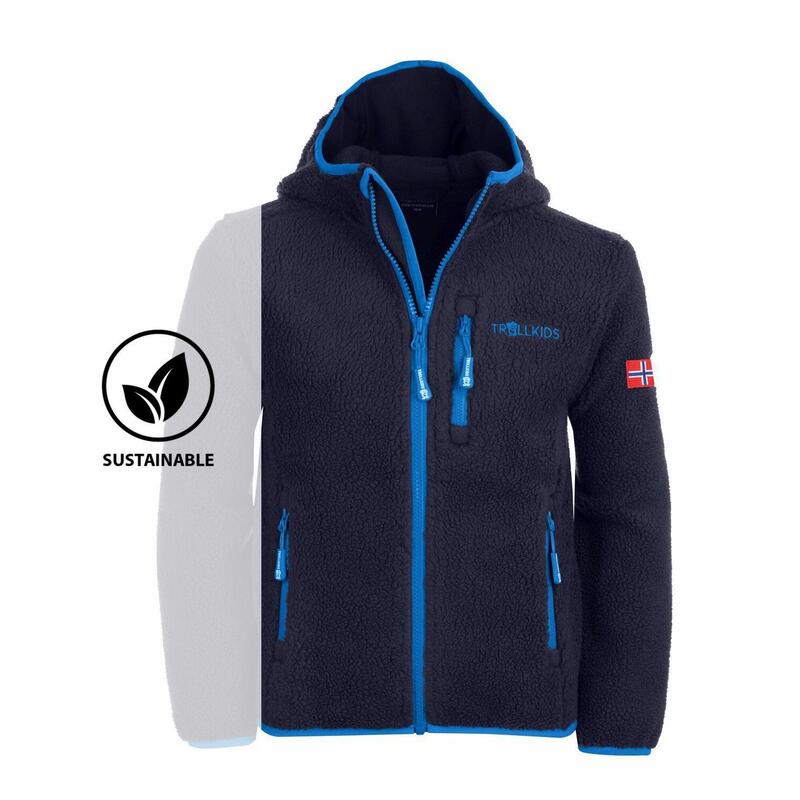 Kinder Fleece Jacke Mandal Marineblau/Mittelblau