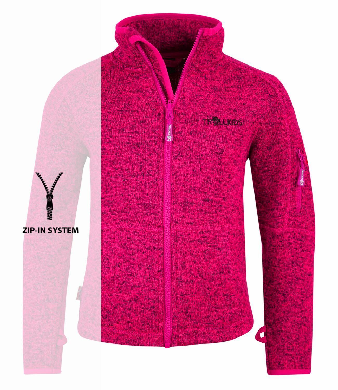Veste polaire enfants Jondalen rose foncé 3/3