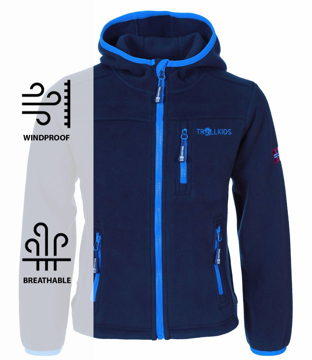 Veste polaire enfant Stavangar coupe-vent bleu marine / bleu clair 3/3