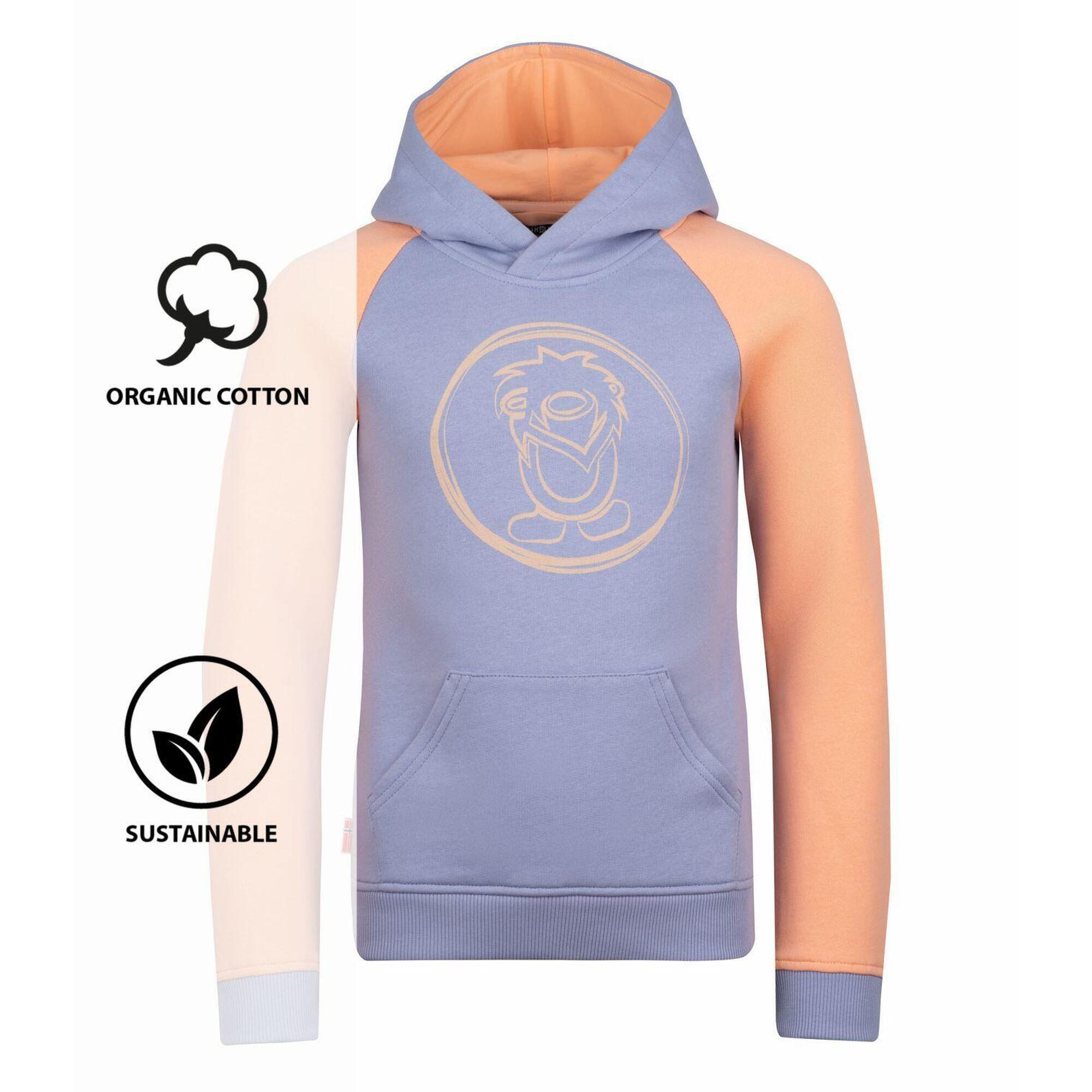 Girl's Stavanger lavender/apricot hoodie