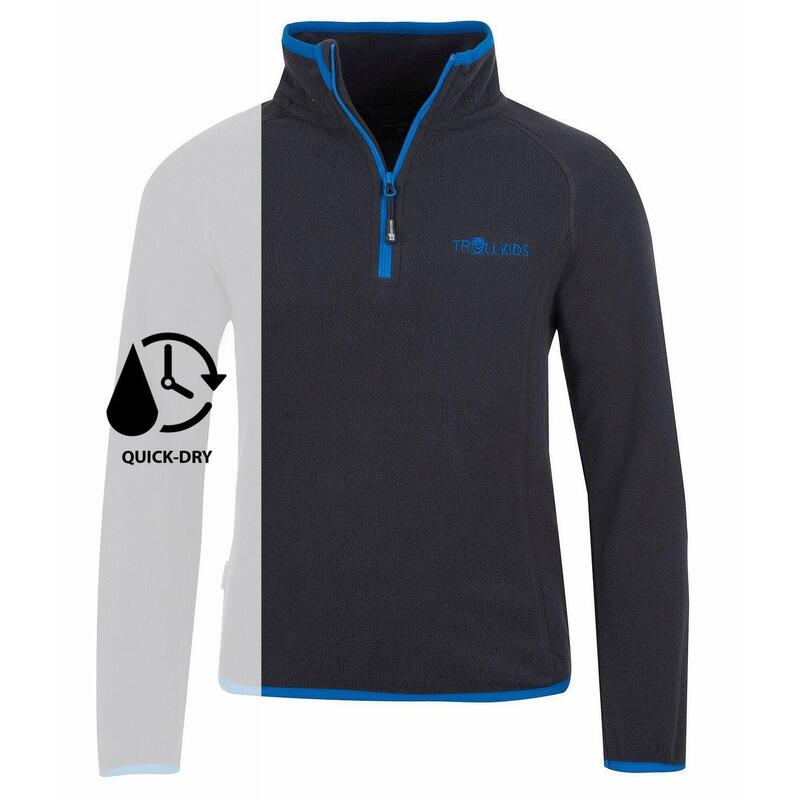 Kinder Fleece-Pullover Nordland Anthrazit