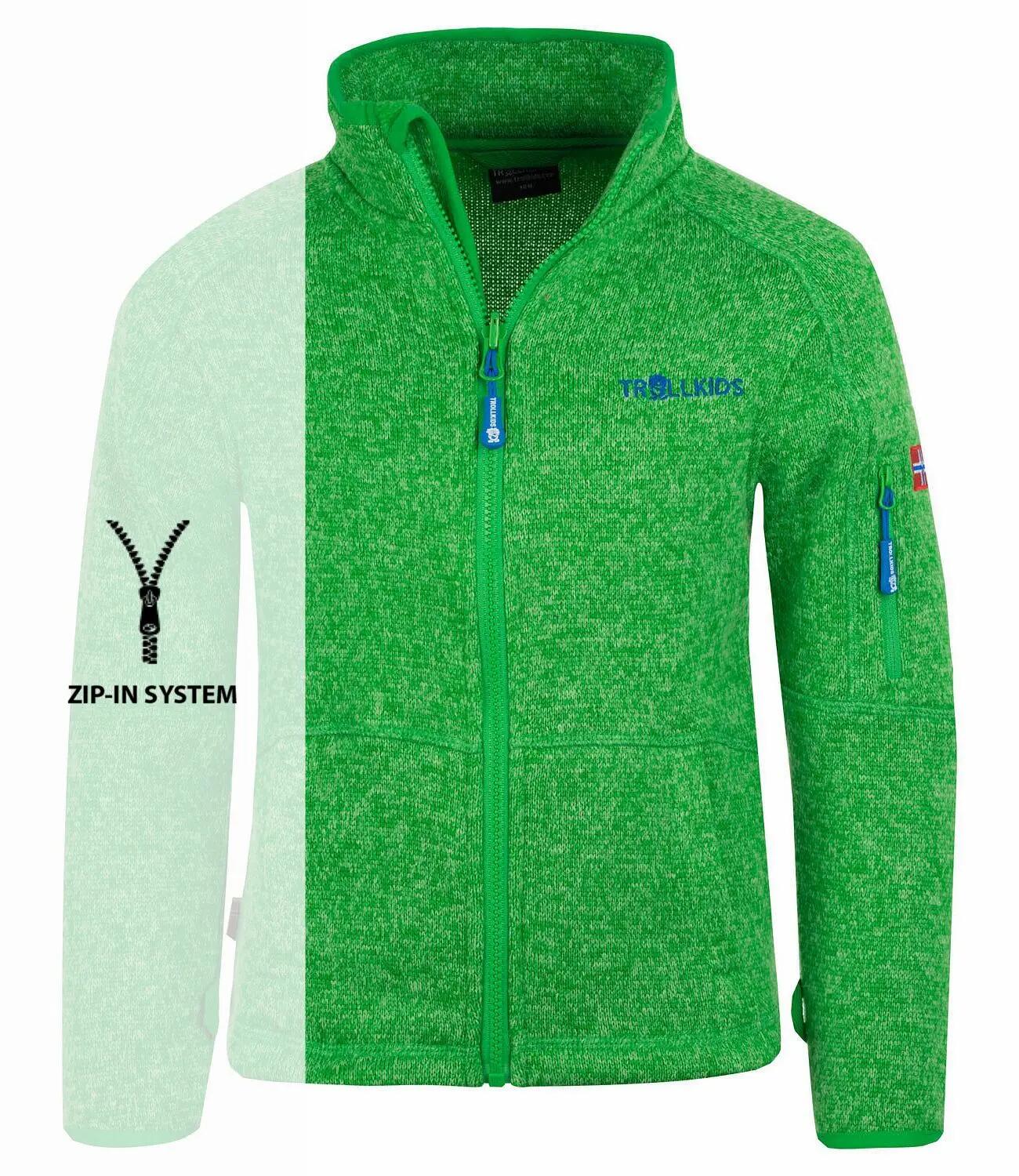 Veste polaire pour enfants Jondalen vert clair / bleu 3/3