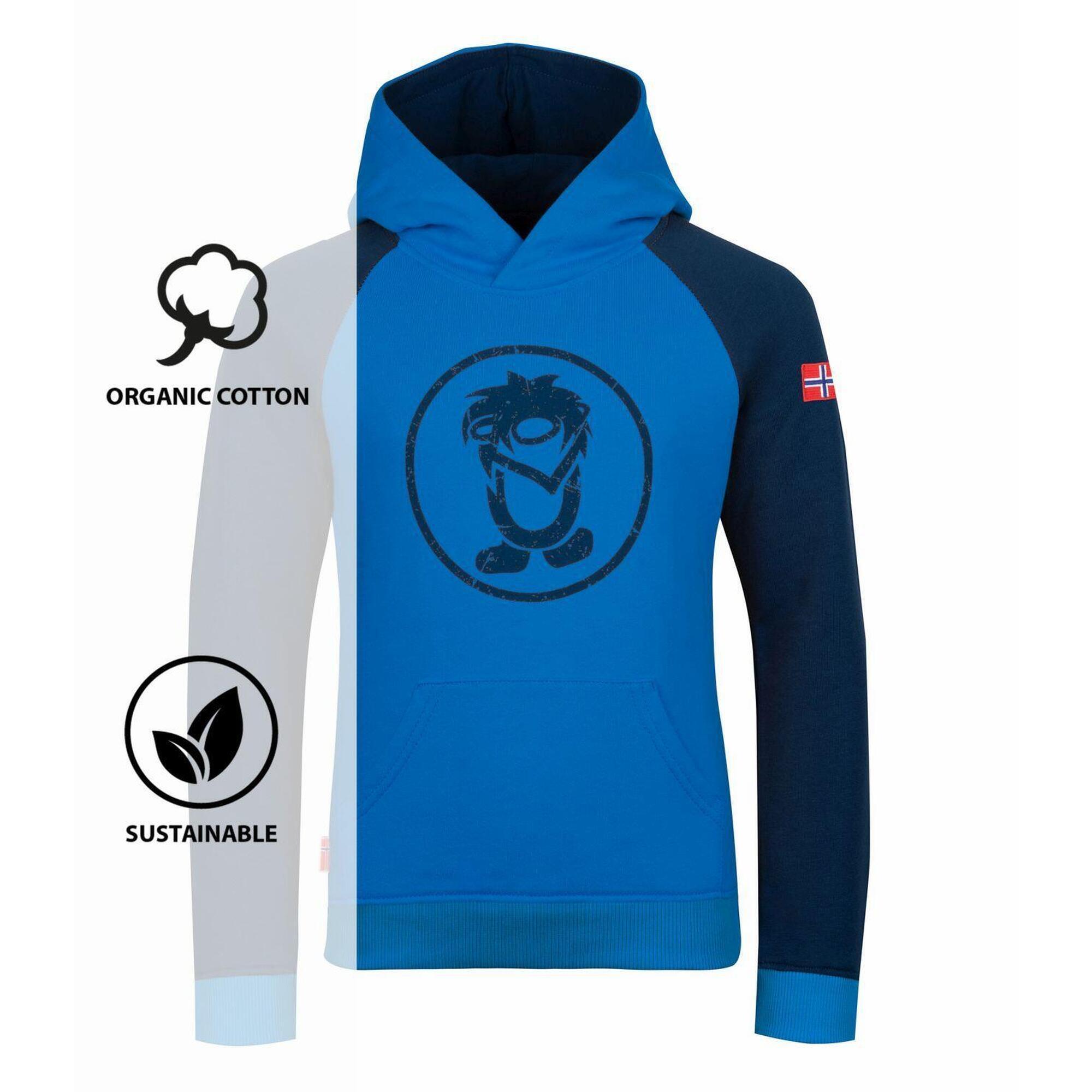 Kinder Kapuzenpullover Stavanger Marineblau/Mittelblau 3/3