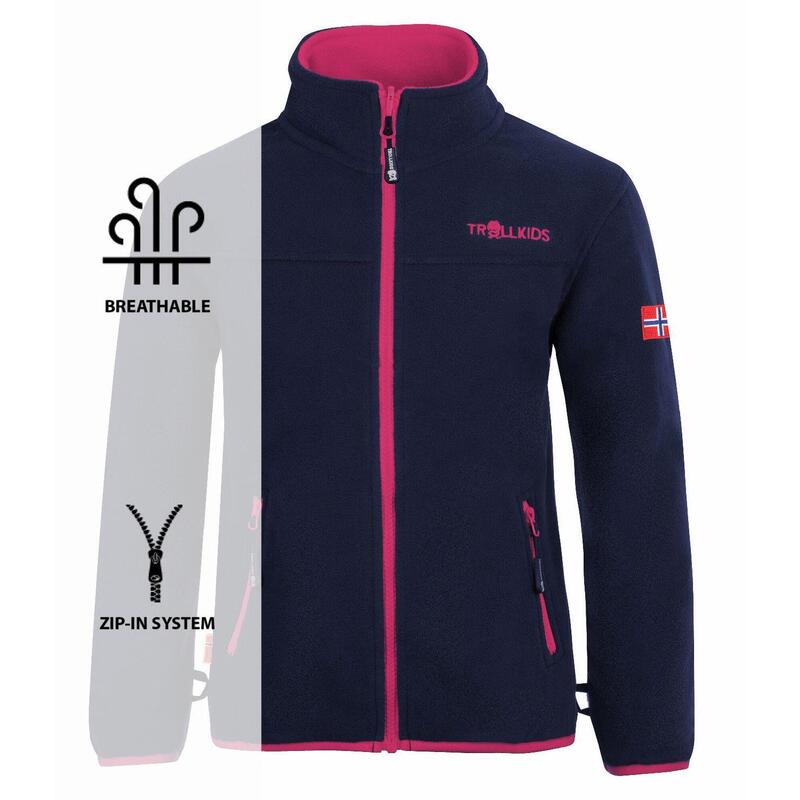 Veste polaire enfant Oppdal XT bleu marine / magenta