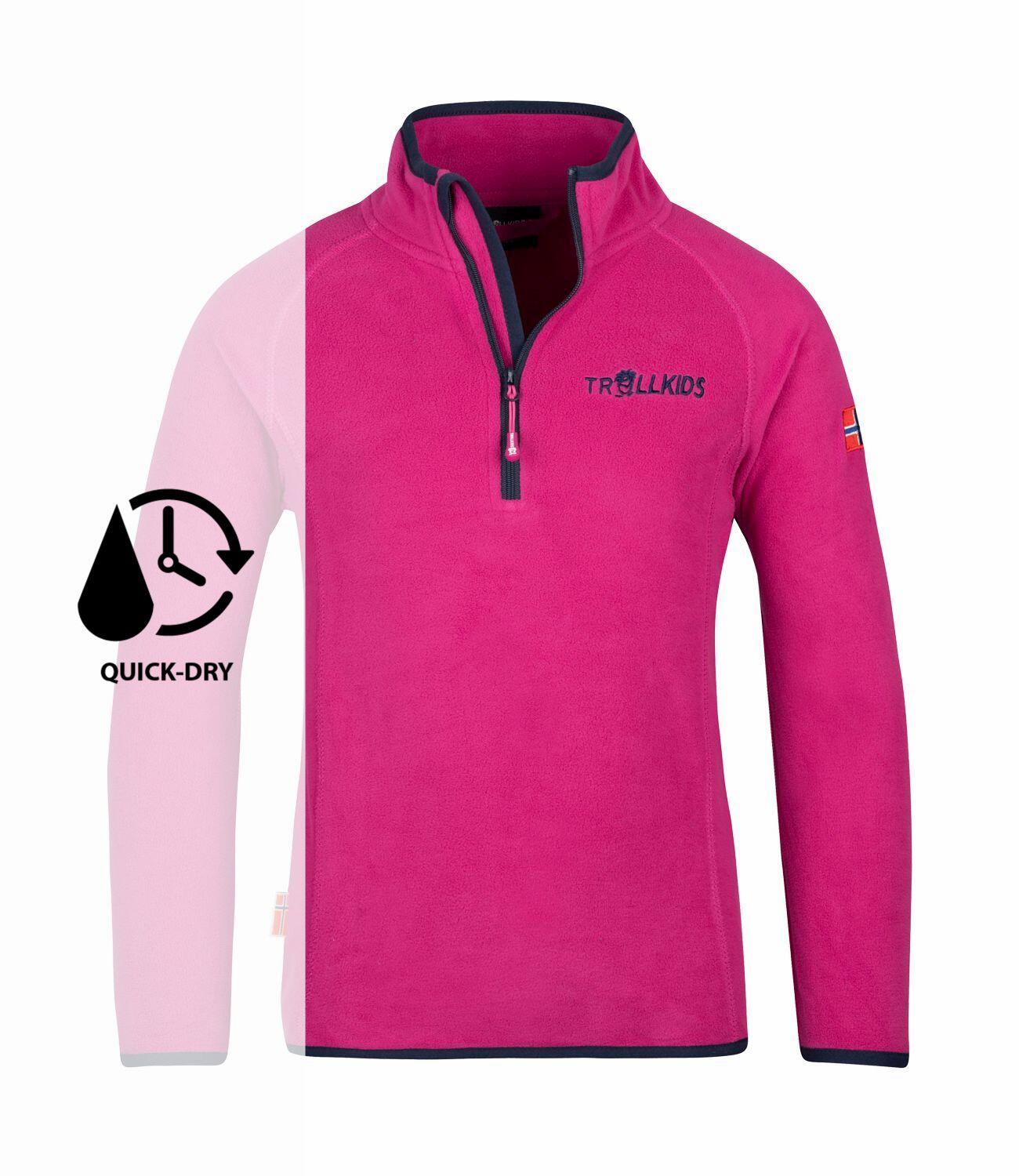 Nordland Kids' Half-Zip Fleece Jumper Fireberry/Navy 3/3