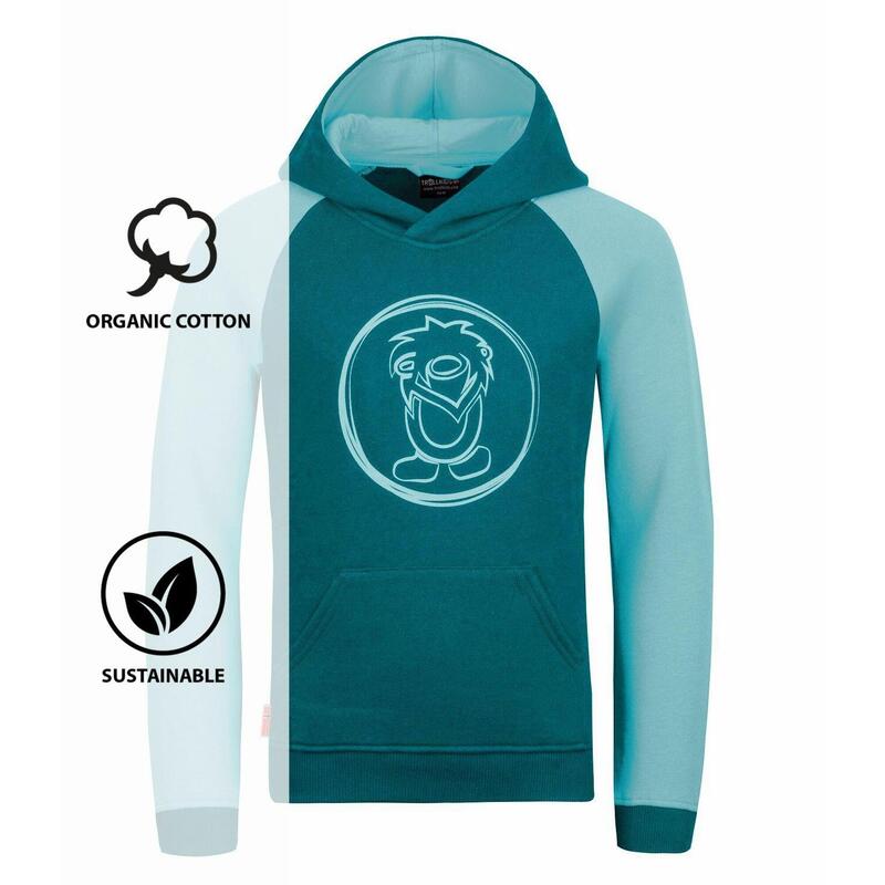 Sweat à capuche fille Stavanger turquoise/turquoise clair