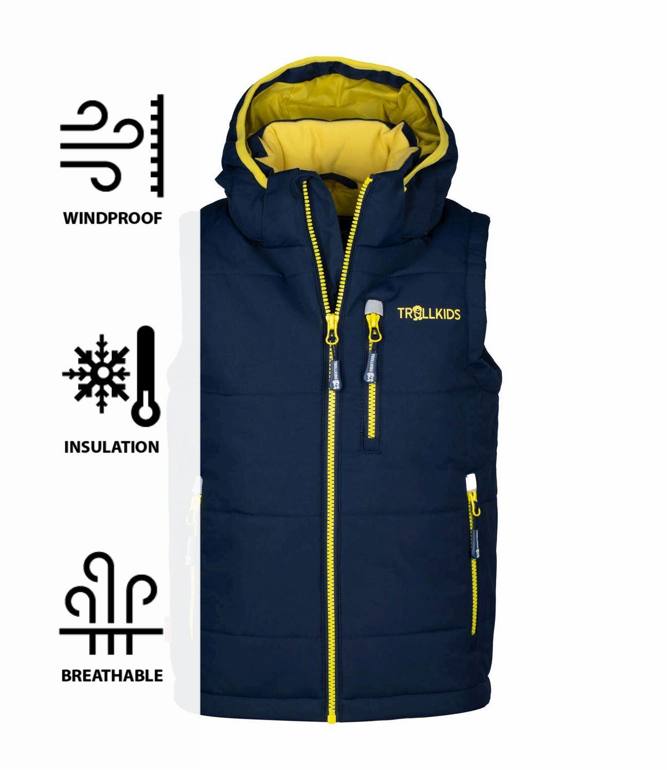 Gilet fonctionnel pour enfants Narvik XT bleu marine/jaune foncé 3/3