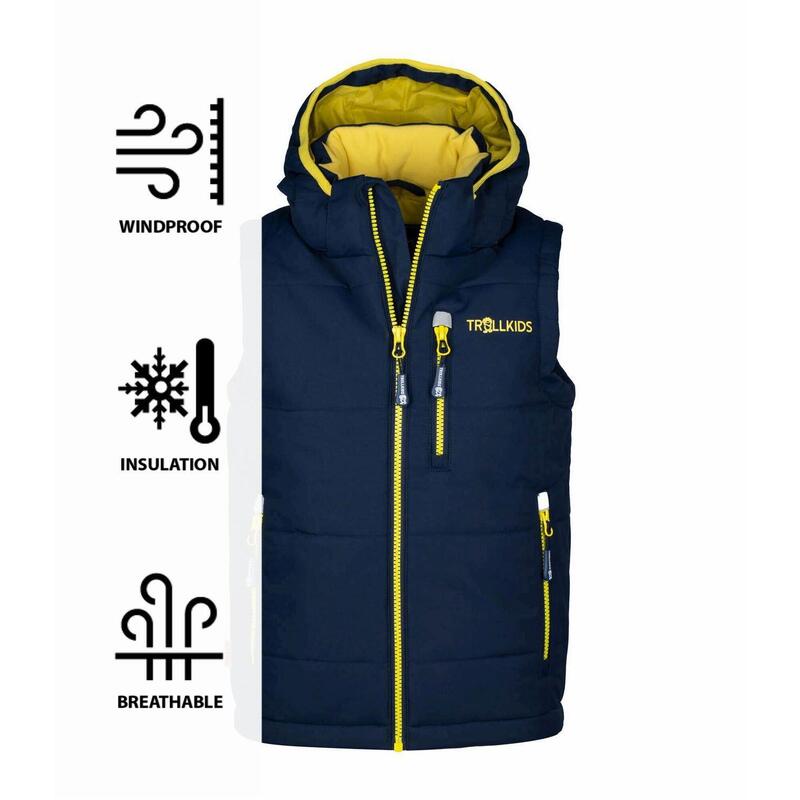 Gilet fonctionnel enfant Narvik XT bleu marine/jaune foncé