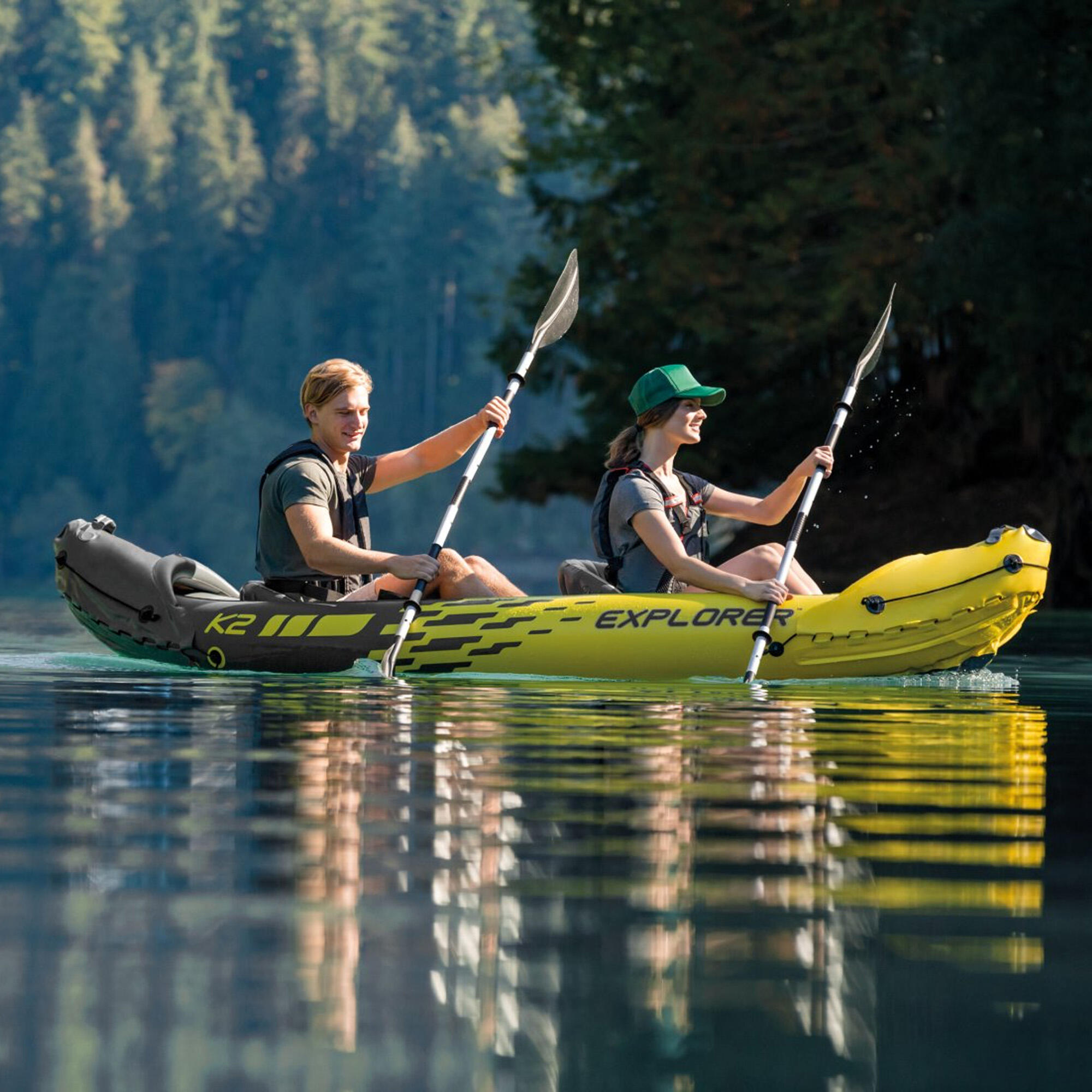 Kayak insuflável Intex explorer k2 & 2 Pagaias - 312 x 91 x 51 cm 4/7