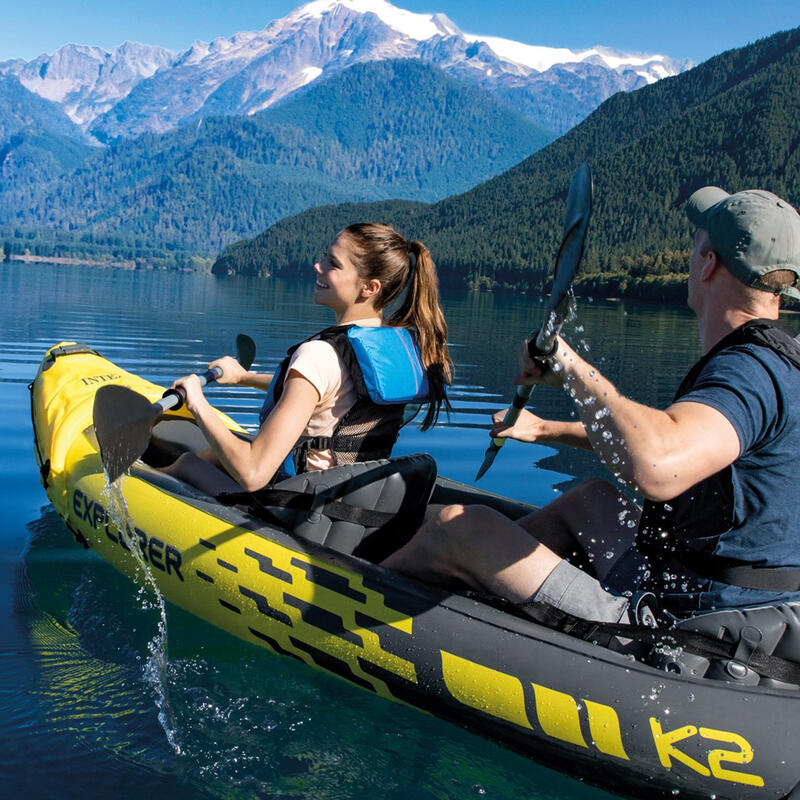  Intex Kayak inflable para 2 personas con remos y bomba