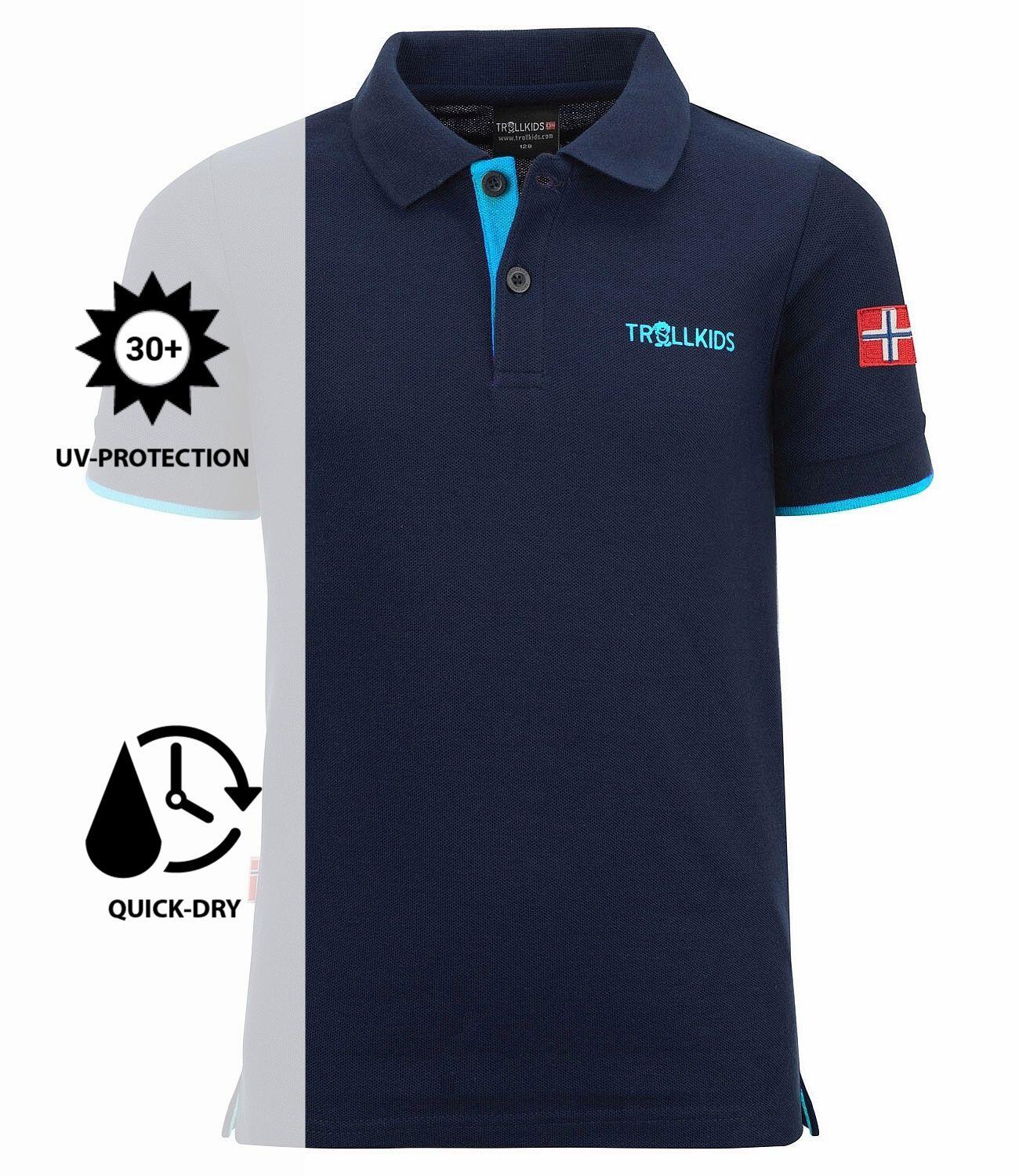 Polo Bergen XT pour enfants bleu marine / bleu moyen 3/3