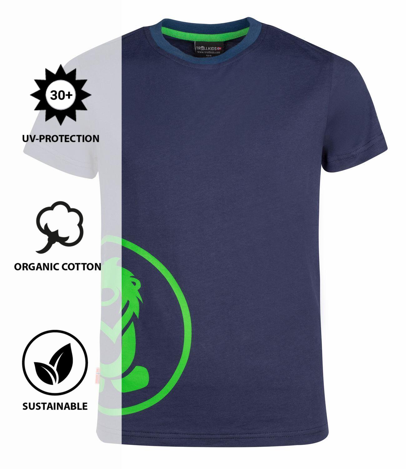 T-shirt enfant Kroksand bleu marine / vert vipère 3/3