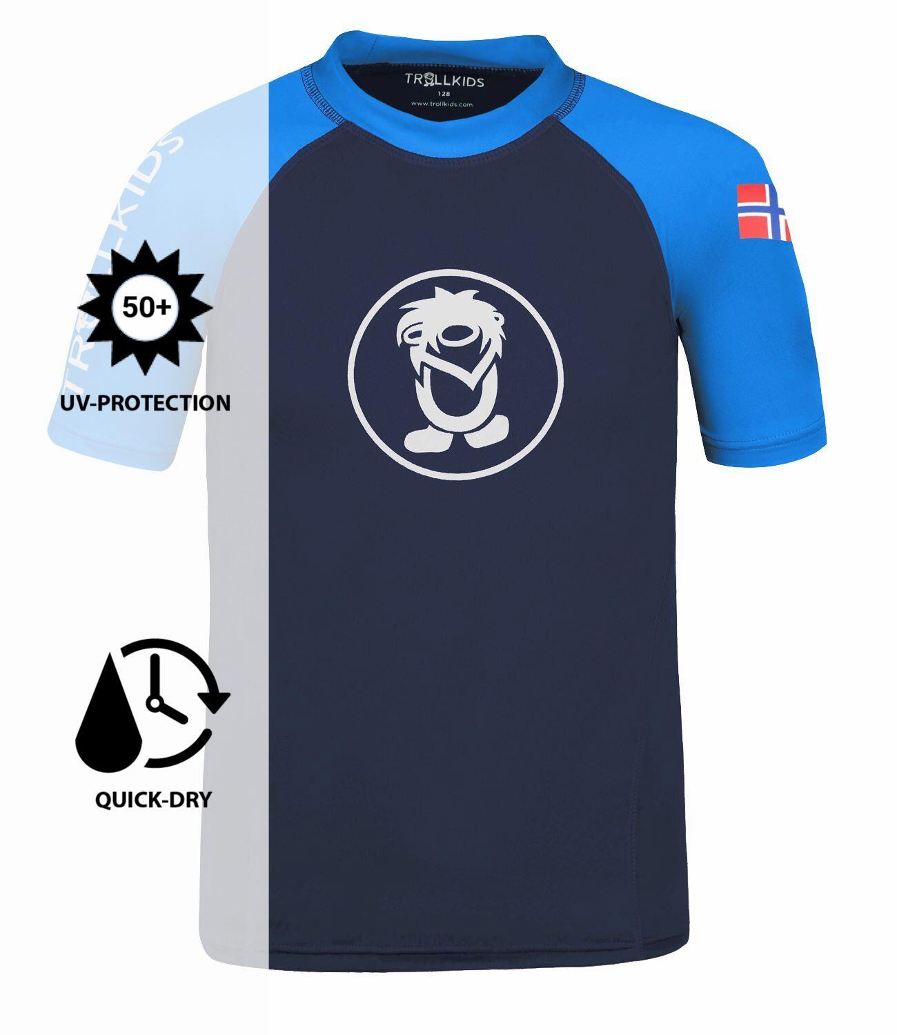T-shirt enfant Kvalvika bleu marine / bleu moyen 3/3