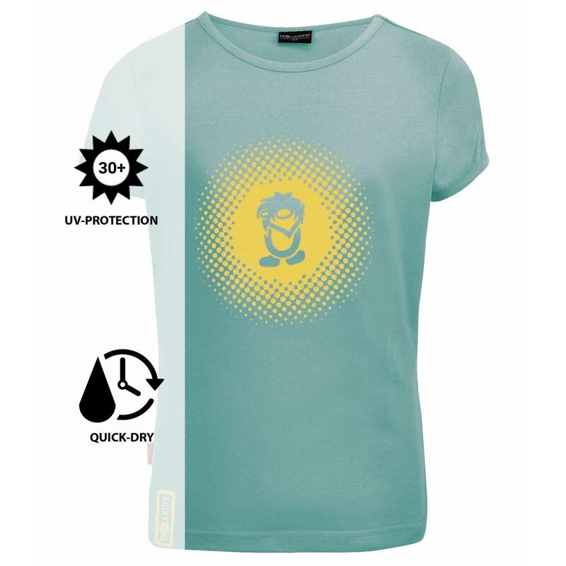 Mädchen T-Shirt Logo Gletschergrün/Limonade