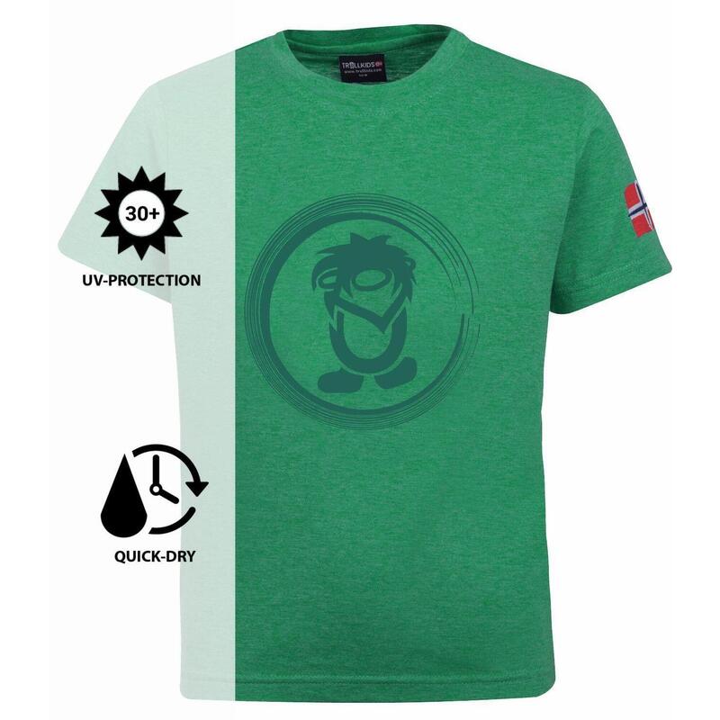 Kinder T-Shirt Trollfjord Pfeffergrün