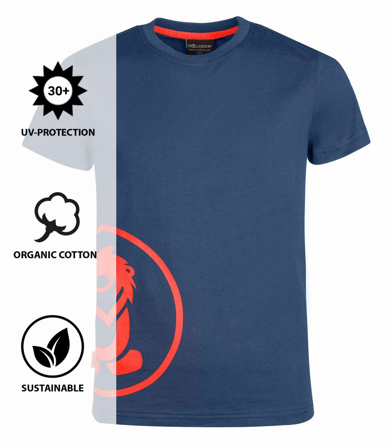 Kinder T-Shirt Kroksand Mystikblau/Hellrot 3/3