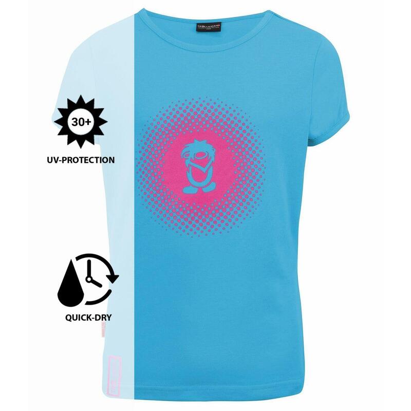 Mädchen T-Shirt Mädchen Logo Hellblau / Pink