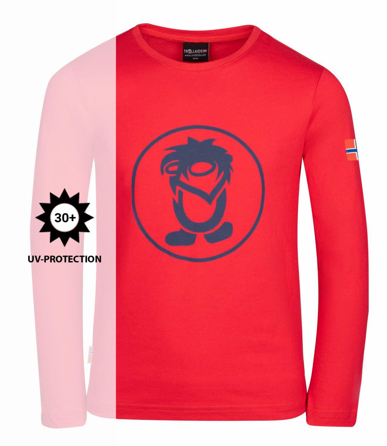 Kinder Longsleeve Troll Hellrot/Blau 3/3