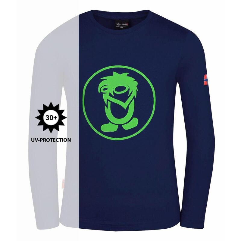 Kinder Longsleeve Troll Marineblau/Grün