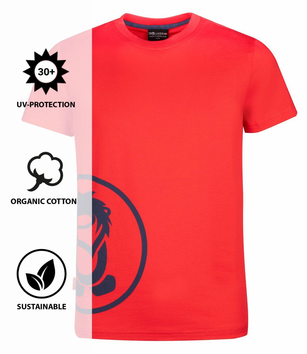 T-shirt enfant Kroksand rouge clair / bleu 3/3