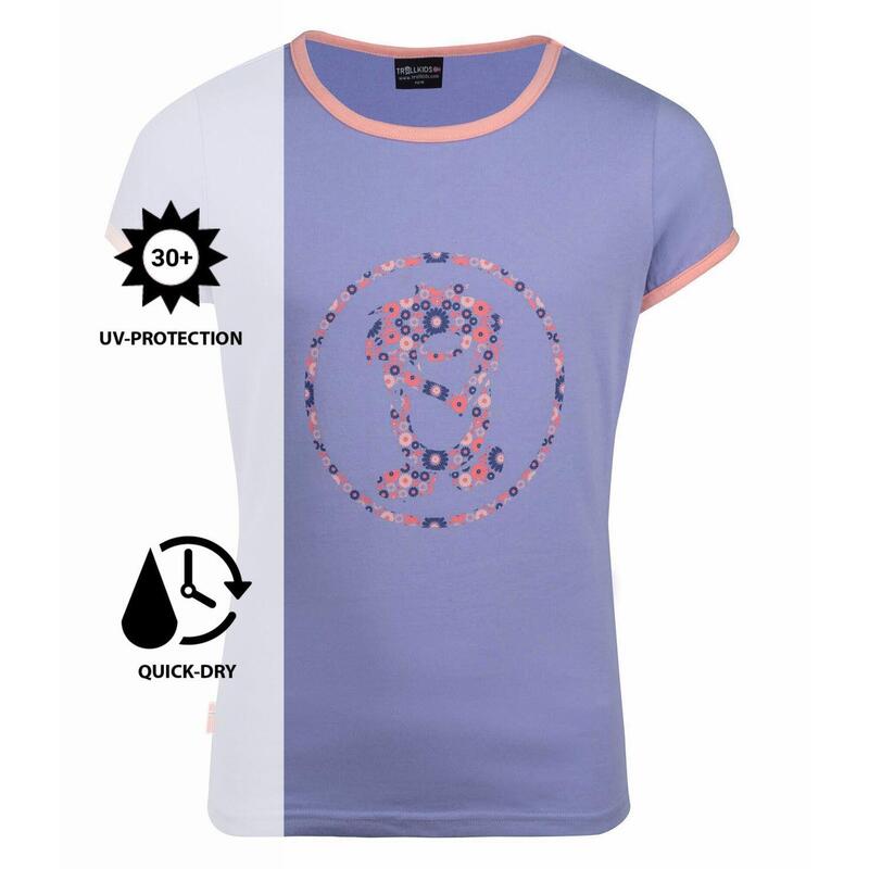 Mädchen T-Shirt Flower Troll Lavender/Aprikose