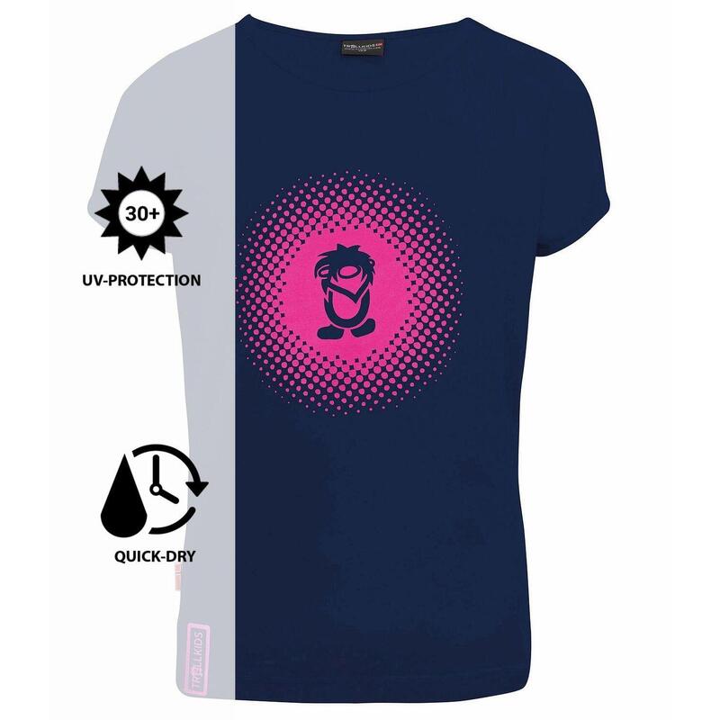 Mädchen T-Shirt Mädchen Logo Marineblau / Magenta
