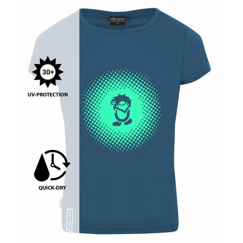 Mädchen T-Shirt Mädchen Logo Mitternachtsblau / Minze dunkel