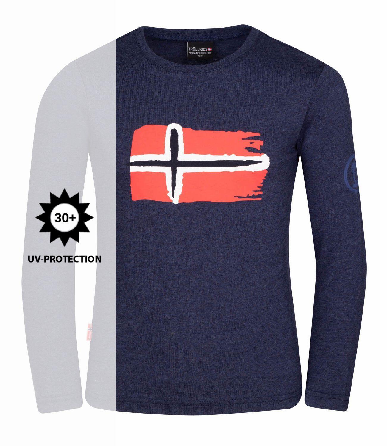 T-shirt manches longues enfants Oslo bleu marine 3/3