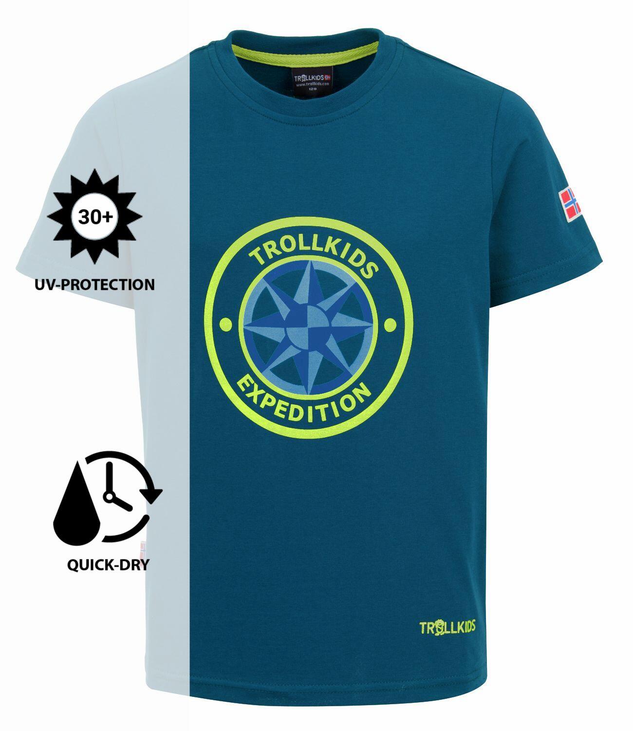 T-shirt enfant Windrose T vert pétrole/lime 3/3