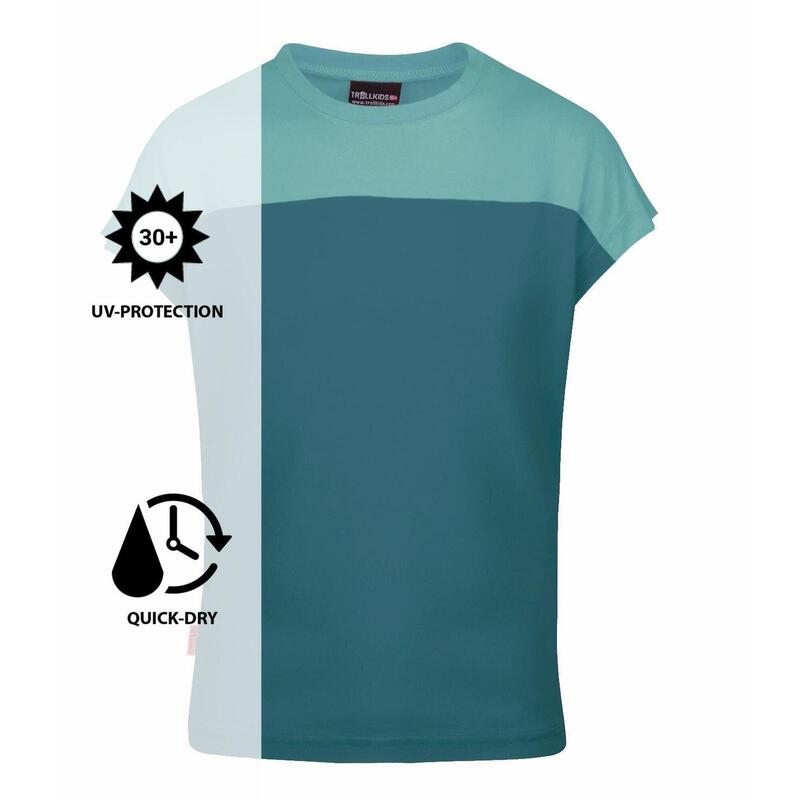 Kinder T-Shirt Bergen Teal-Grün