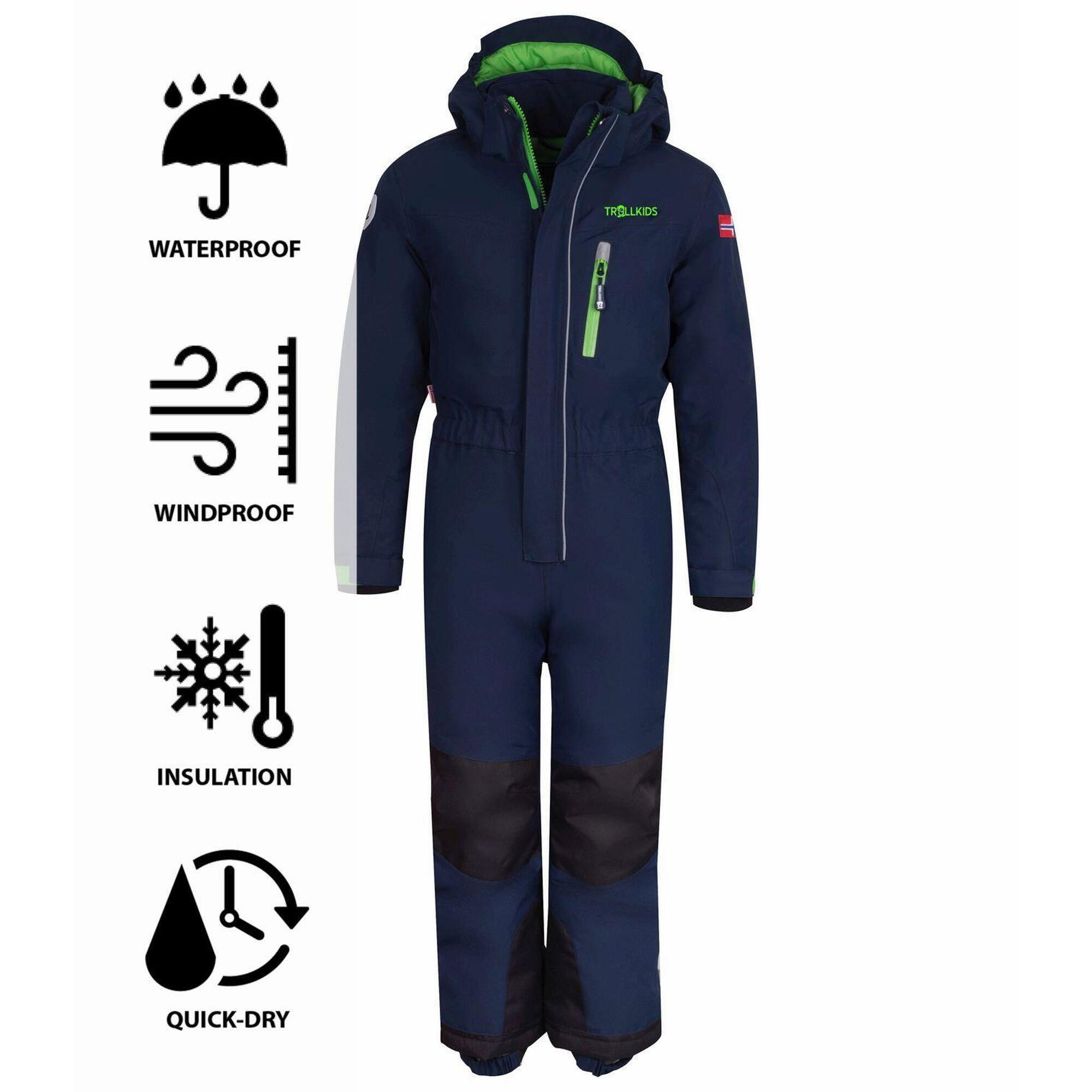 Isfjord Impermeabile Bambini Tuta Da Neve Blu Navy / Arancione