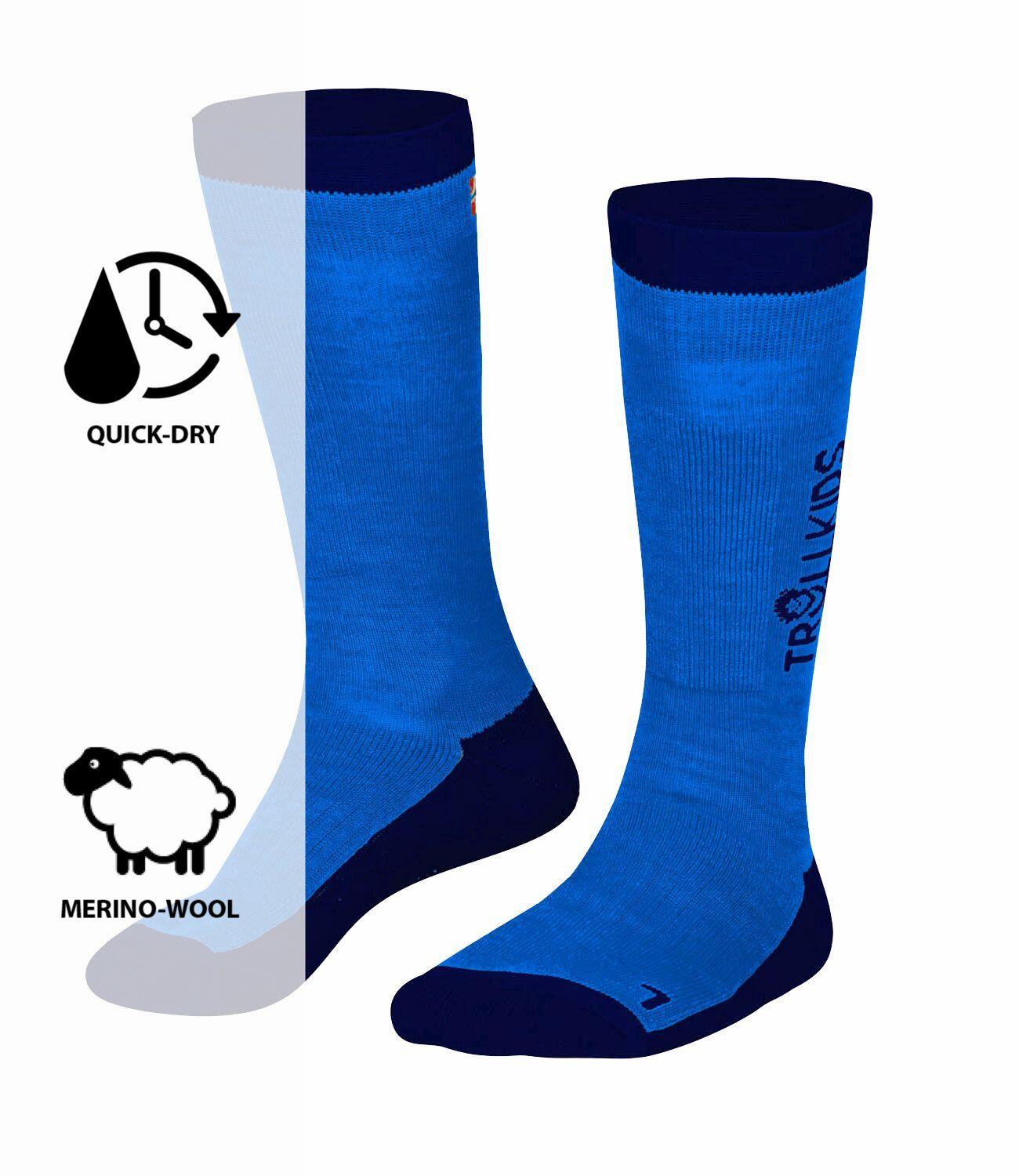 Chaussettes de ski pour enfants SKI SOCKS Bleu marine 2/2