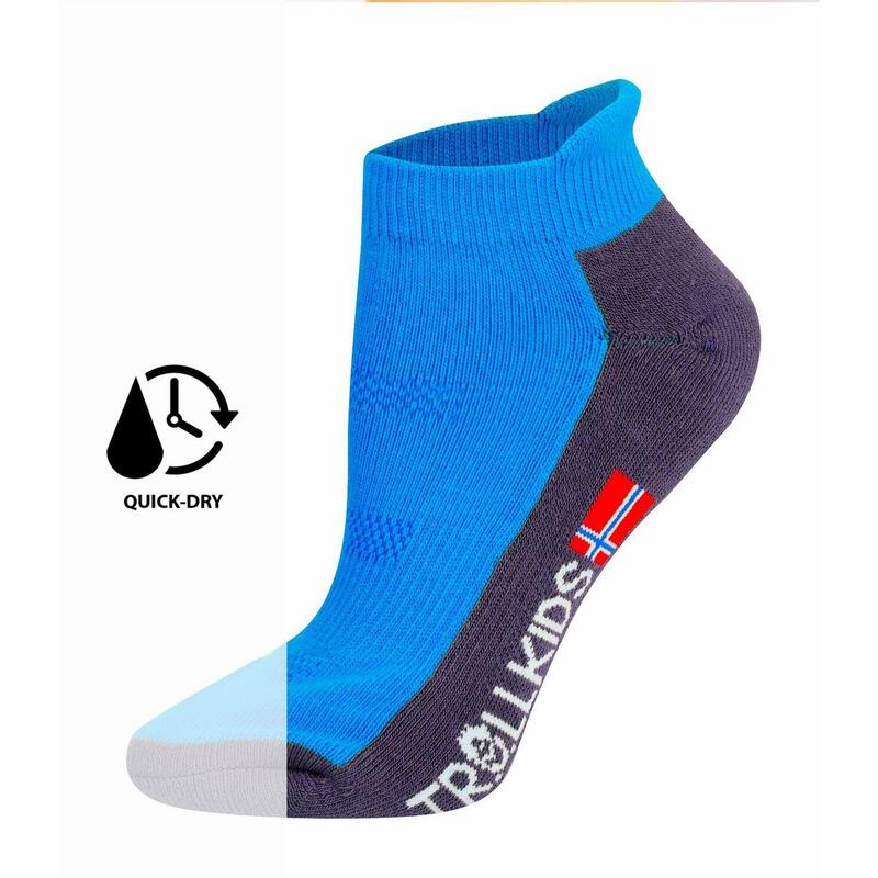 Kinder Wandersocken Hiking Low Marineblau / Orange