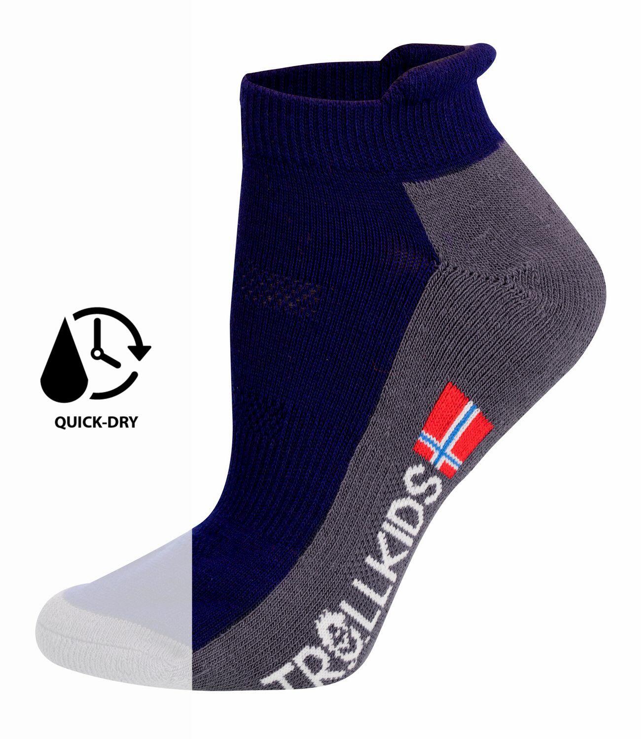 Chaussettes de randonnée enfant Hiking Low bleu foncé/gris 2/2