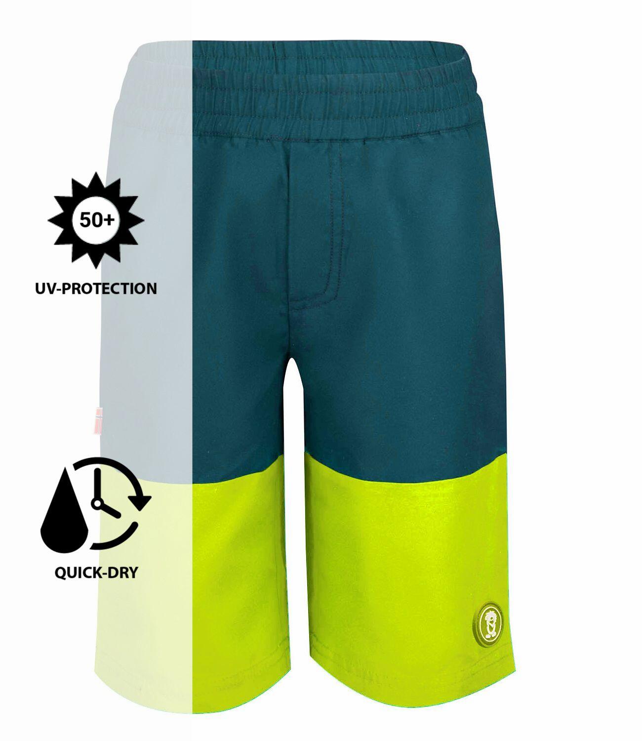 Short de bain enfant Kroksand Bleu pétrole/Vert 4/4