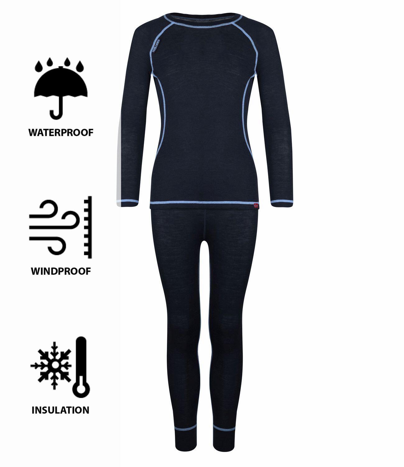 Sous-vêtement enfant Mérinos anthracite / bleu moyen 5/5