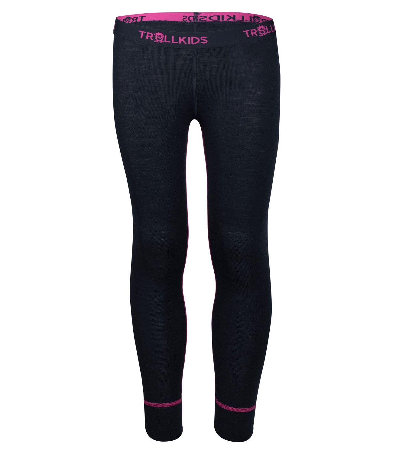 Kinder Unterwaesche Set Merino Anthrazit / Magenta 4/5