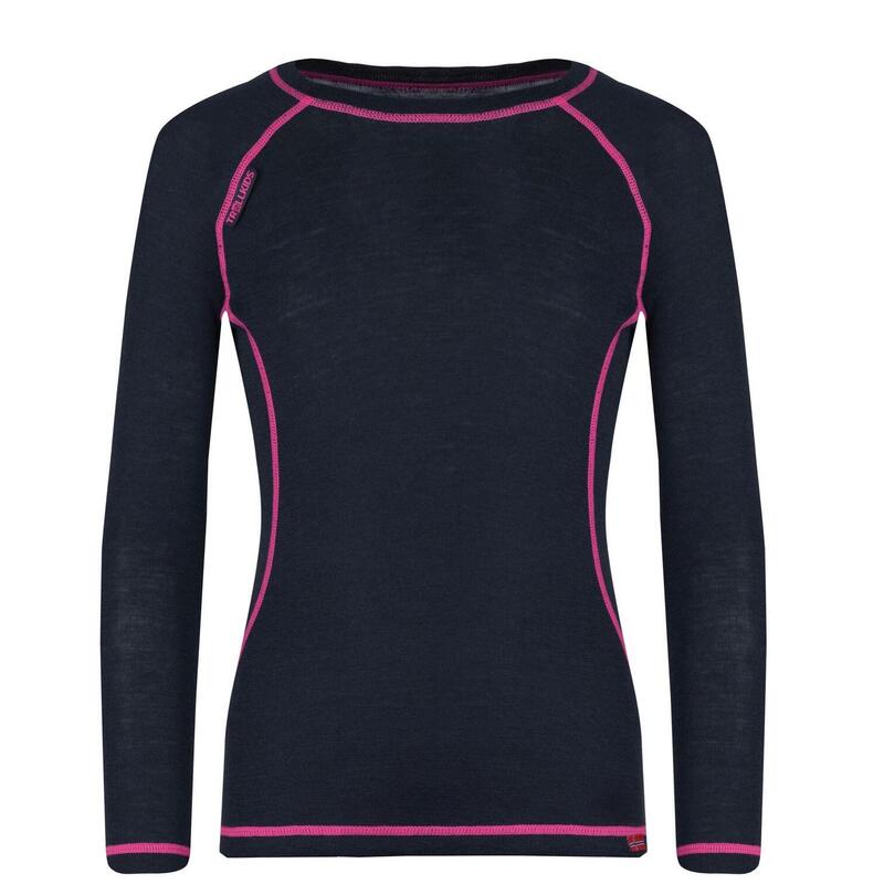 Ensemble de sous-vêtements enfants Merino Anthracite / Magenta