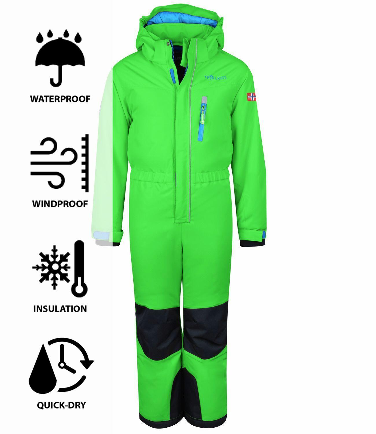 Combinaison de neige pour enfants Isfjord imperméable turquoise clair 3/3