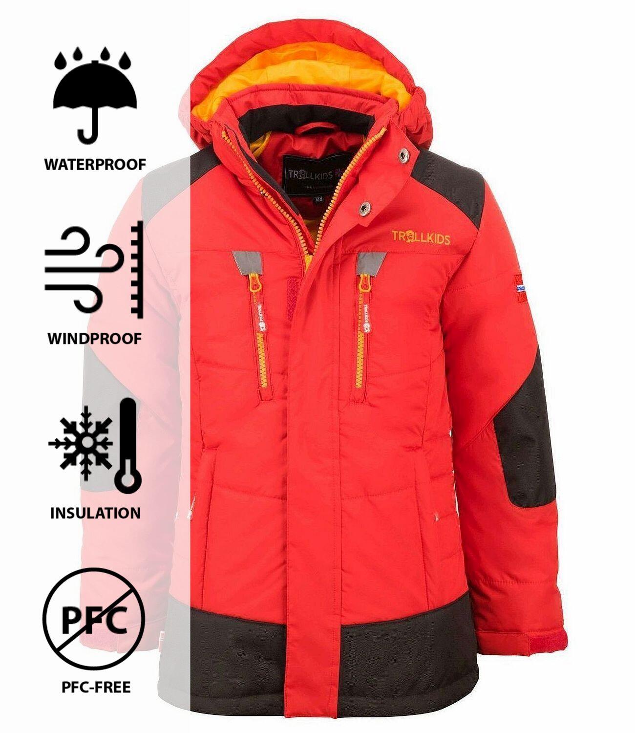 Kinder Winter-Parka Narvik Rot / Sonnengelb 3/3
