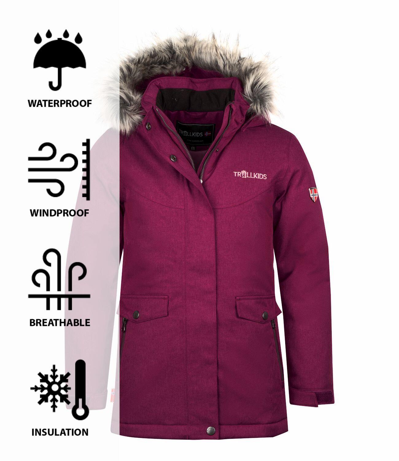 Manteau d'hiver fille Oslo XT prune/violet 3/3