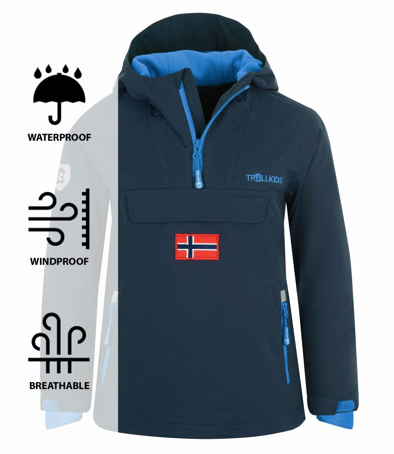 Parka pour enfants KIRKENES Imperméable bleu marine/bleu moyen 3/3