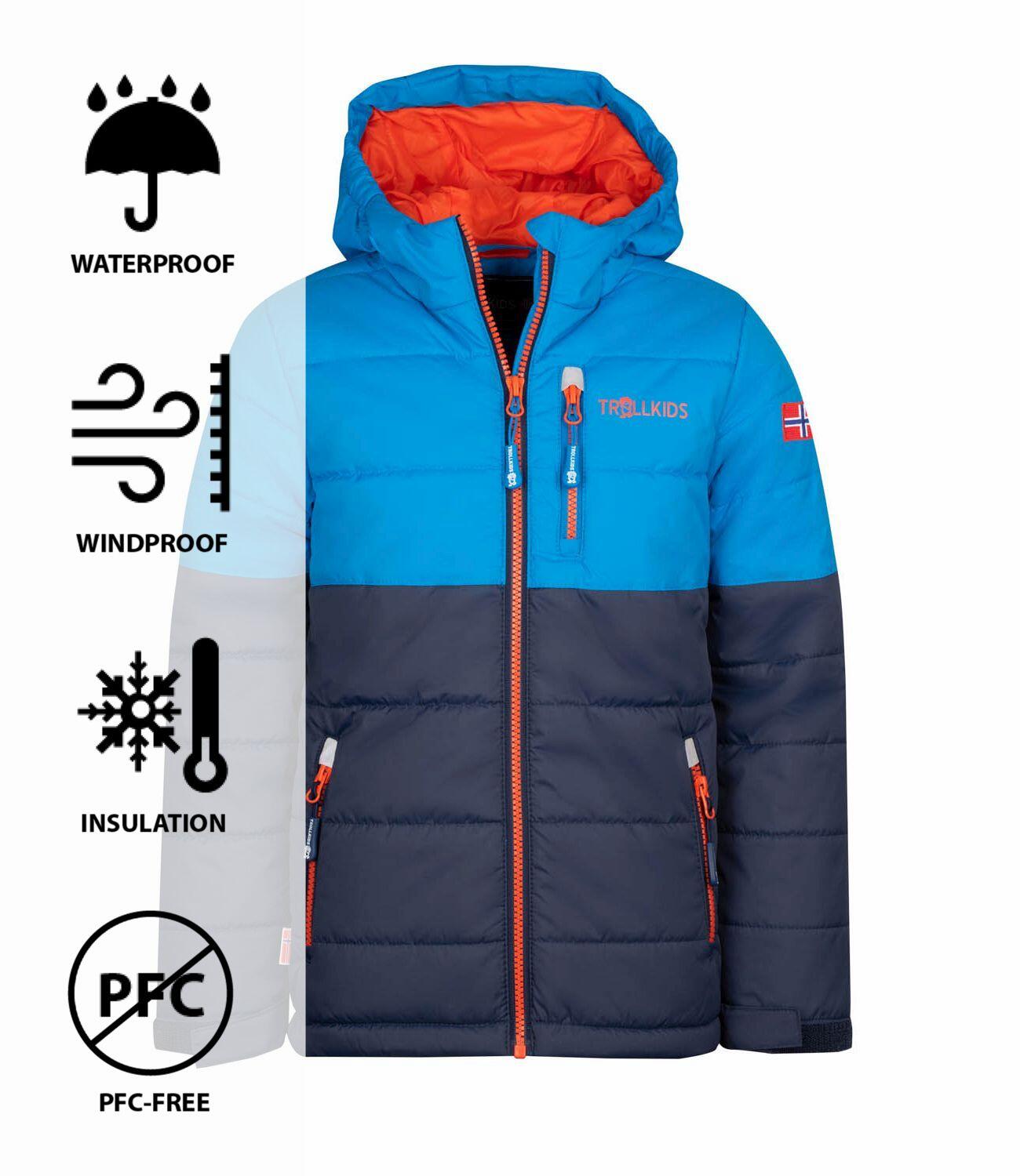 Kinder Winterjas Hemsedal Waterdicht Winddicht Marine/Oranje 3/3